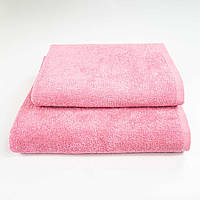 Набор махровых полотенец 2шт GM Textile 50х90см, 70х140см 400г/м2 (Розовый)
