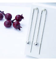 Срібні сережки протяжки Селісті