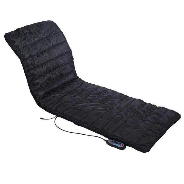 Масажний матрац з підігрівом та масажними роликами та пультом Reversible Massage Mat Чорний, фото 1