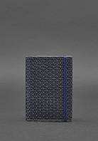 Обложка для паспорта Blanknote BN-OP-2-nn-karbon кожаная синяя Карбон