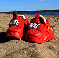 SALE! Кроссовки Nike Air Huarache & Off White красные 38 24 см