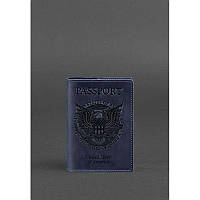 Обложка для паспорта BlankNote BN-OP-USA-nn кожаная синяя