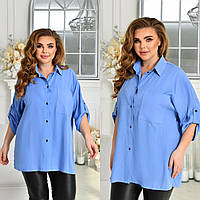 Жіноча сорочка блузка : 52-54, 56-58, 60-62, 64-66. всі кольори