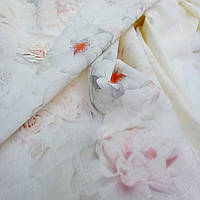 Льняная ткань для постельного белья "Цветочная" (шир. 220 см)