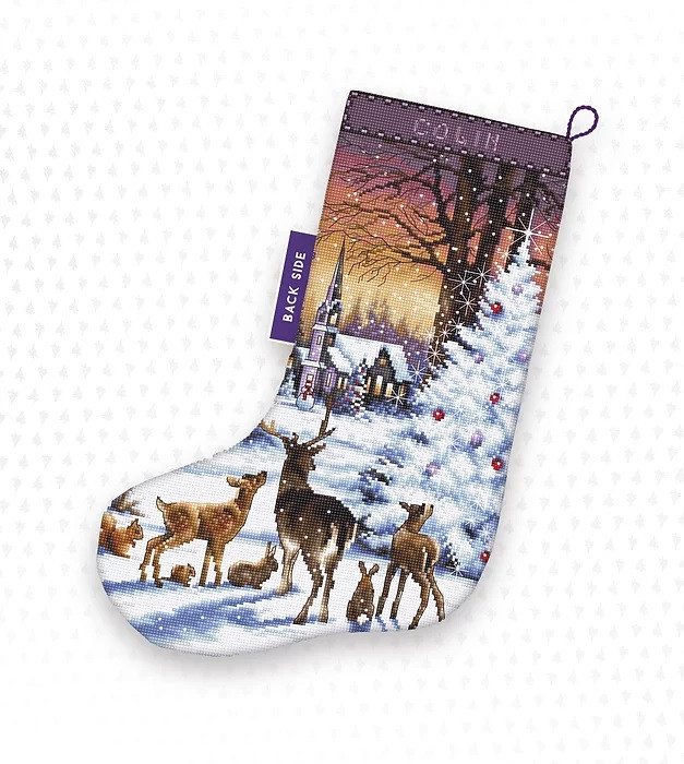 LETI 948 Christmas Wood Stocking. Набір для вишивки хрестиком LetiStitch