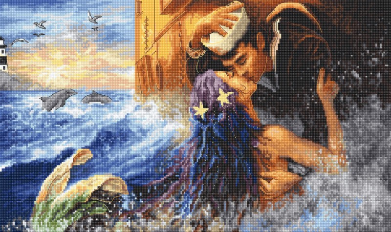 LETI 940 Mermaid kiss. Набір для вишивки нитками LetiStitch, фото 1
