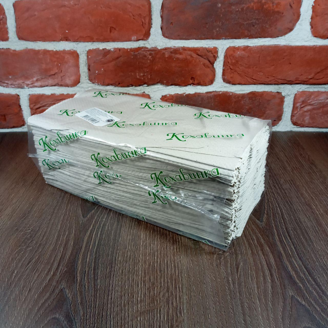 Полотенце бумажные V-V сложение серое 170 листов Каховинка - фото 2 - id-p517049573