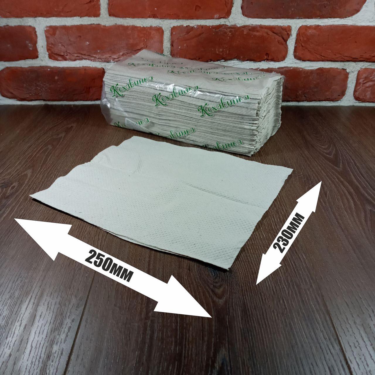 Полотенце бумажные V-V сложение серое 170 листов Каховинка - фото 3 - id-p517049573