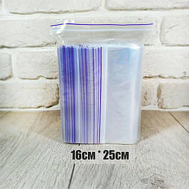 Пакет із замком Zip-lock 16x25см 100штук