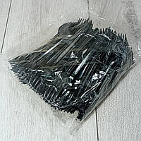 Вилки пластиковые плотные 100 шт Черные Юнита