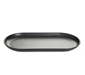 Блюдо Black овальне порцелянове Porland 300мм 118130/Bl