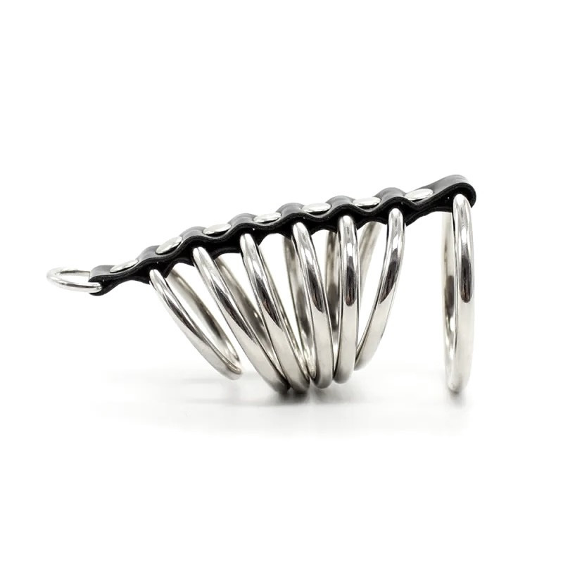 Бдсм фіксатор 7 кілець на пеніс, ремінь для члена