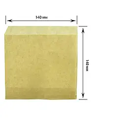 Пакет паперовий крафт куточок 140х140 /100шт.