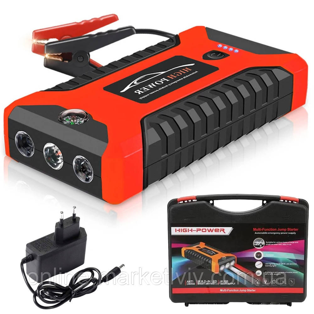 Пуско зарядний пристрій 99800мАч 600А, JUMPSTARTER 29B / Пусковий пристрій для акумуляторів з ліхтариком, фото 1