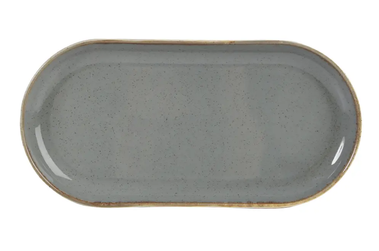 Блюдо Dark Grey овальне Porland порцелянове 300мм 118130/DG