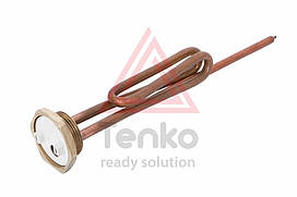 Тен TENKO для водонагрівача 2 кВт, гайка, гнутий, мідь, під анод М6