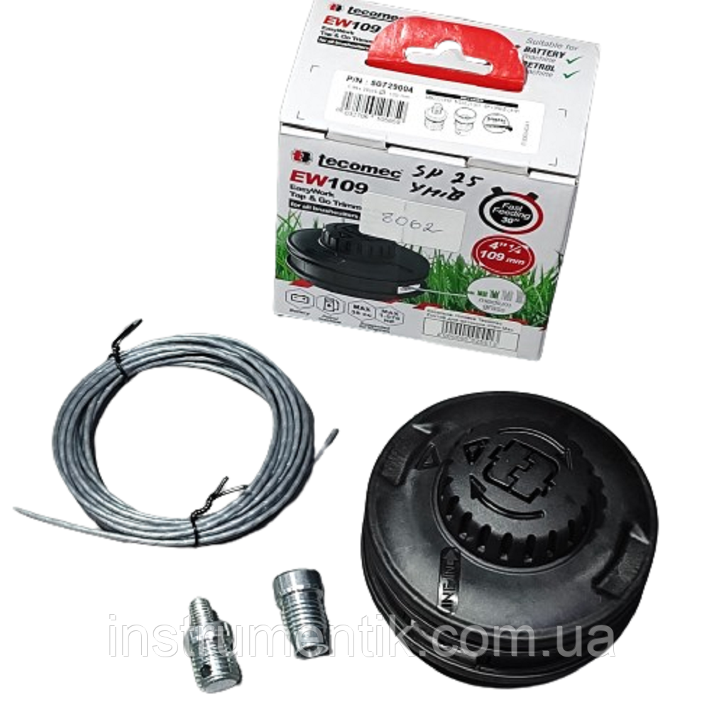 Косильна головка Tecomec EW109 для мотокоси Sparta 25,38,42,44 універсальна, фото 1