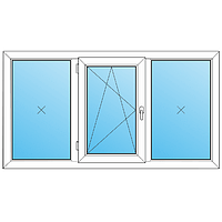 Окно металлопластиковое (1600мм×1400мм), поворотно-открывающееся WDS, (белый)