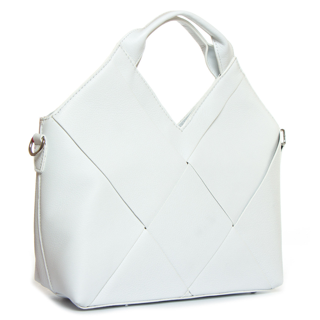 Стильна жіноча сумка з натуральної м'якої шкіри ALEX RAI 2038-9 біла