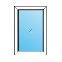 Окно металлопластиковое (700мм×1200мм), глухое Steko 4S, (белый)
