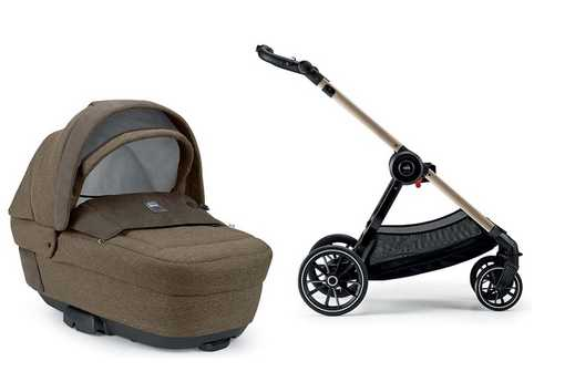 Коляска 2в1 CAM TECHNO SOUL коричнева(золота рама), фото 1