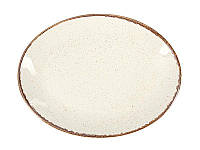 Porland 112131/B Тарілка дрібна овальна Beige 310 мм порцелянова
