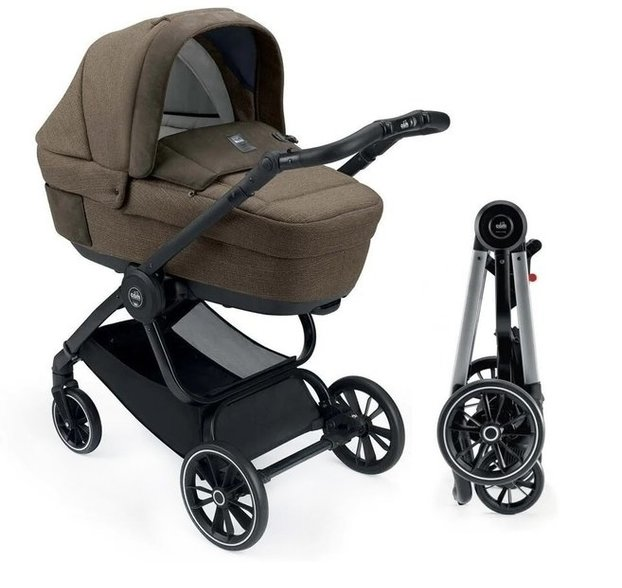 Коляска 2в1 CAM TECHNO SOUL коричнева(срібна рама), фото 1