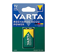 VARTA Аккумулятор NI-MH Power 6F22((6LR61, MN1604, MX1604, Крона) 9V 200 мАч, 1 шт. Shvidko - Порадуй Себя