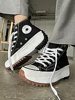 Женские Кеды Converse Run Star Hike Black / Конверс Ран Стар Хайк Черные