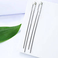 Срібні сережки протяжки Стиль