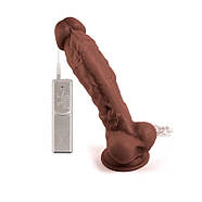 Вібратор на присоску Mr. Rude Buzzer Brown 10.0, фото 4