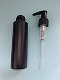Пляшка чорна з дозатором, 100 мл ( Флакон косметичний із дозатором), фото 2