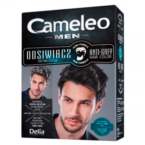 Фарба для волосся, вусів та бороди Delia Cameleo Men брюнет, 2*8+30 мл