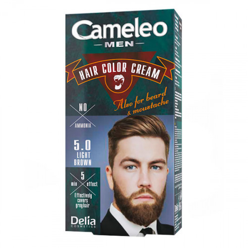 Крем-фарба волосся, вусів, бороди Delia Cameleo Men 5.0 Світло-коричнева, 30 мл