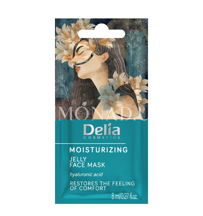 Маска для обличчя зволожуюча желейна Delia, 8 мл, фото 1