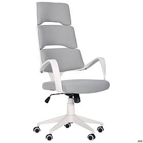 Крісло комп'ютерне Spiral White світло-сірий, ТМ Амф