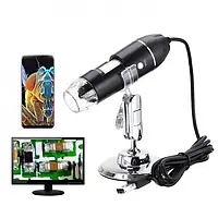 Цифровий портативний USB Мікроскоп Digital microscope X 4 кратність 1000 Х для комп'ютера