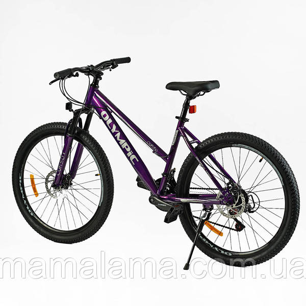 Велосипед спортивний жіночий на зріст 155-175 см, Фіолетовий, 26 дюймів, рама 17 дюймів, 21 швидкість, LP-26017