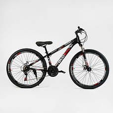 Велосипед спортивний для дитини зростом 135-155 см, колеса 26 дюймів, Чорний, , рама 13 дюймів, 21 швидкість, GL-26950, фото 3