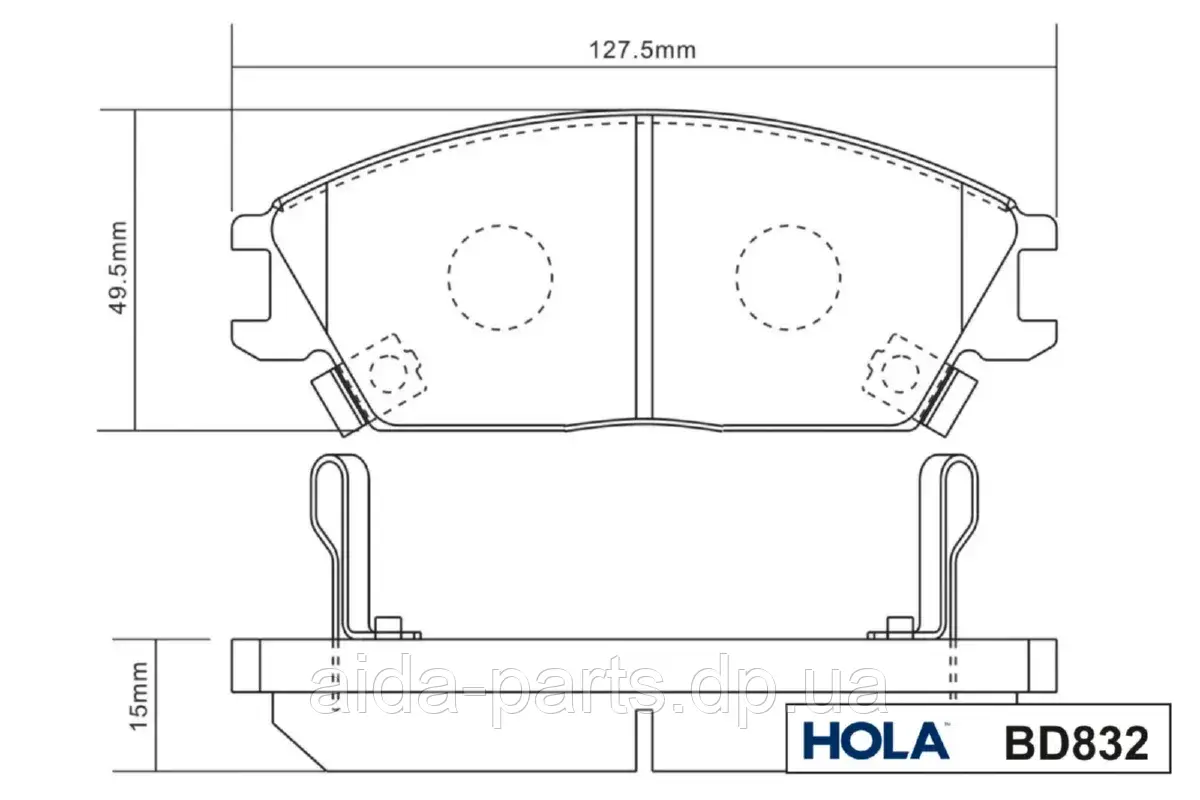 Колодка гальмівна передня (4 шт.) Hyundai Getz Accent (FDB435) HOLA (BD832) Хюндай Гетц Акцент