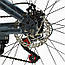 Велосипед спортивний на зріст 135-155 см, 26 дюймів, Сірий, рама 13 дюймів, 21 швидкість, PH-26300, фото 5