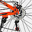Велосипед спортивний підлітковий, колеса 26 дюймів, Помаранчевий, на зріст 135-155 см, рама 13 дюймів, 21 швидкість, GL-26128, фото 5