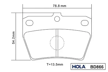 Колодка тормозная задняя (4шт.) BD866 (FDB1531) HOLA