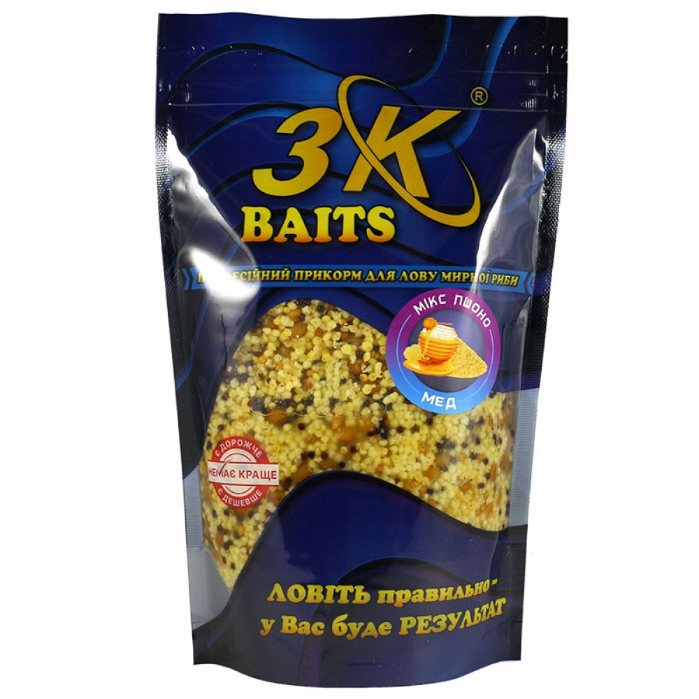 Зерновий мікс 3KBaits пшено Мед 500 г (3KB1678)