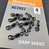 Вертлюг ORANGE рибальський із кільцем, розмір No4, 10 шт. в уп. (3KB1699), фото 3