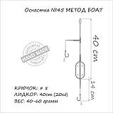 Оснастка коропова ORANGE #44 Boat Flat Method Leadcore, для бойла, 40 г, у пап. 1 шт. (3KB1775), фото 3