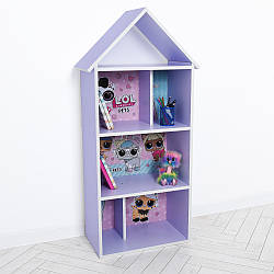 Будиночок-стелаж-полку дитяча для іграшок і книг