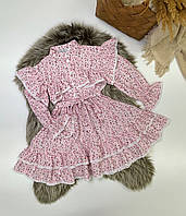Сукня дитяча МЕРЕЖИВО софт для дівчинки Рожева