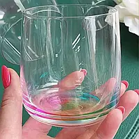 Стакан для напитков с цветным дном "Клер", стеклянный, 350мл