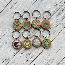 Брелоки з логотипом Дерев'яні Брелоки для готелю, офісів, санаторію з дерева